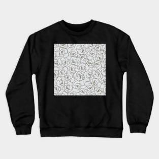 Bunch of roses in flowing linework  - soft camel and cream colour Crewneck Sweatshirt